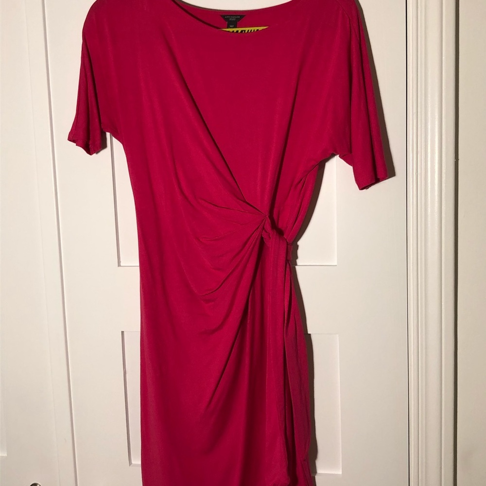 Fusciia faux-wrap dress